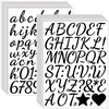1600 Pieces 30 Sheets Vinyl Cursive Letters Stickers Set,1 Inch