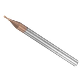 CoCud Ball End Mill 0.5mm Radius 4mm Shank 50mm Length AlTiN Coated M30 Tungsten Carbide 2 Flute Milling Cutter Bits for Stainless Steel Hardened Steel