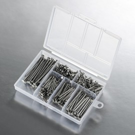 Wensilon 430pcs Stainless Steel 304 Nails Kit, Hanging Nails Kit, Wall Nails Kit, Dowels Kit, Long Nails Kit