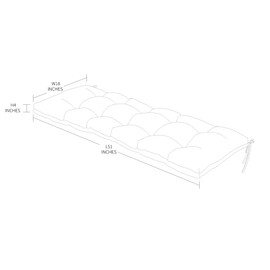 QILLOWAY Indoor/Outdoor Bench Cushion,51-Inches (Peacock Blue)