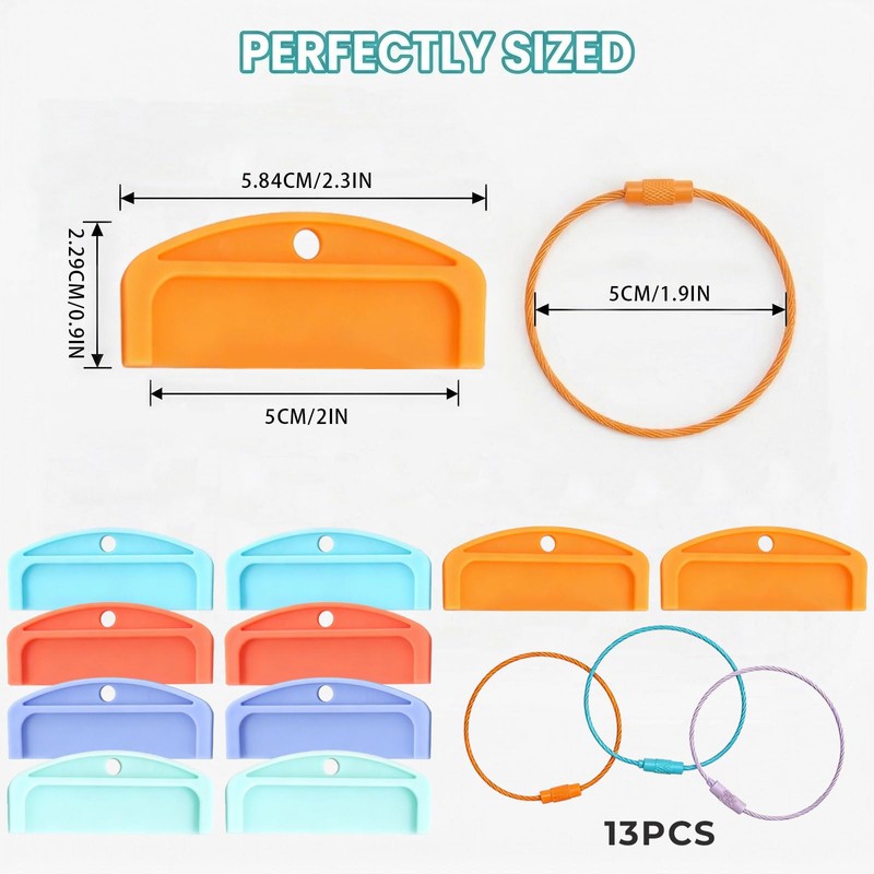 Floruvia 10 Pcs Durable Plastic Card Holders with 3 Ring