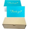 RXBC2011 500 Little Thank You Cards Gold Heart Design Bulk