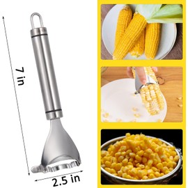 Corn Peeler Corn Planer Thresher Stainless Steel Corn Peeler, 2Pcs Corn Peeler Corn Planer Thresher,Corn Peeler Stainless Steel Corn Cob Stripper,Corn Cutter Peeler Corn Stripper Cob Stripper Tool
