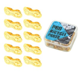10 Pair Bike Chain Missing Link for Single 11 Speed Quick-Link Connector Bike Chain Kit for Road Mountain Racing Cycling,Gold
