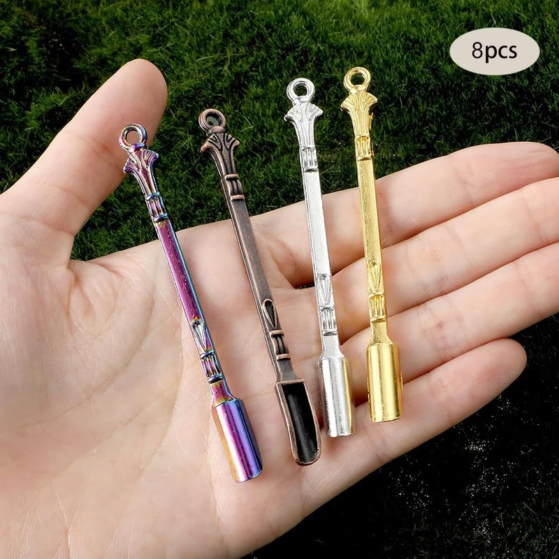 Mini Spoons, Set of 8, for Measuring Spices, Glitter Powder,