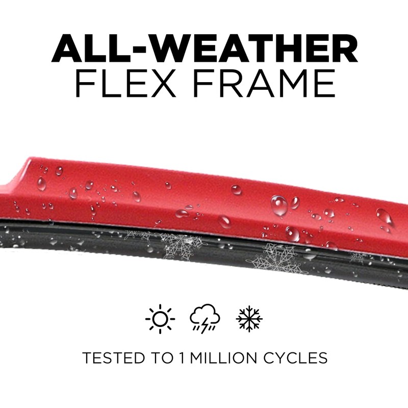 Clix Wipers - 20" Red Automotive Replacement Wiper Blade (Pack