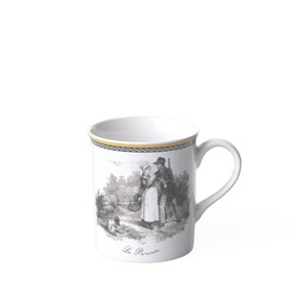 Villeroy und Boch Audun Chasse Kaffeebecher, 300 ml, Höhe: 9,1cm, Premium Porzellan, Weiß/Bunt