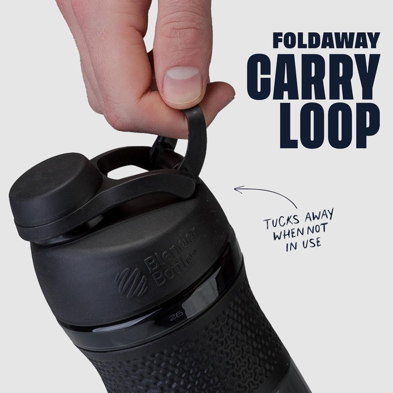 BlenderBottle SportMixer Shaker Bottle Perfect for Protein Shakes and Pre