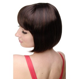 Wig Me Up Women’s Quality Sexy Bob Wig with Straight Fringe - 703 Black-Mahogany Brown (2T33)