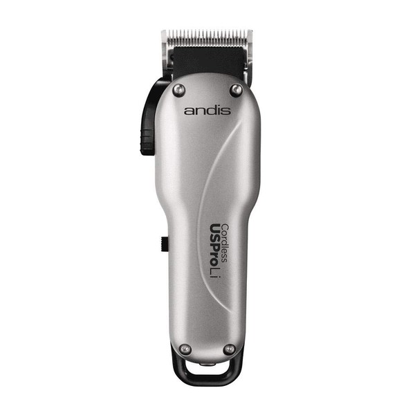 Andis, Cord/Cordless USPRO Li Adjustable Blade Clipper - 2 Hours Run Time & 90 Minute Charge, High-Speed Sharp Blade (000 to 1) with Zero Gaps, Lithium-Ion Powered – for Every Age Group, Silver