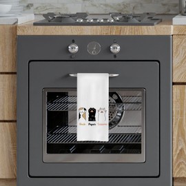 GCFET Cat Paw Kitchen Towels - Funny Cat Gifts Dish Towels, Cat Hand Tea Towels for Cat Lovers, Funny Cat Gifts Rock Paper Scissors, Funny Cat Gifts for Women, 16x24 Inch