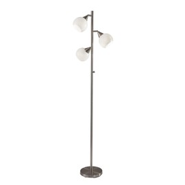 Adesso Home 1533-22 Transitional Three Light Table Lamp in Pwt, Nckl, B/S, Slvr. Finish, 16.00 inches, Bruhsed Steel