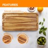 BambooMN Rectangular Bamboo Serving Tray - Tiger Stripe - 11