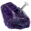 mookaitedecor 2Pcs Natural Amethyst Rough Stone Drawer Cabinet Knobs with