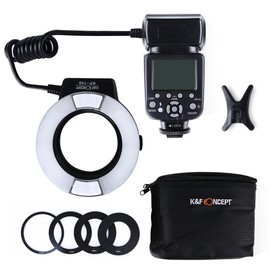 K&F Concept Speedlite Camera Flash TTL Compatible Macro Ring Flash for Nikon KF-150N