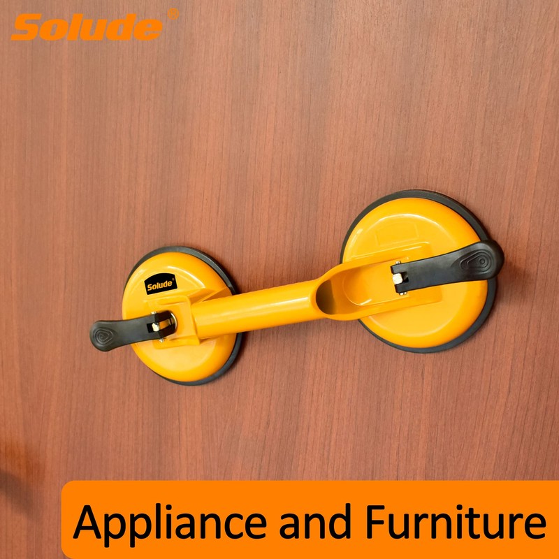 SOLUDE 2 Pack Glass Suction Cup,Aluminium Heavy Duty Vacuum Lifter