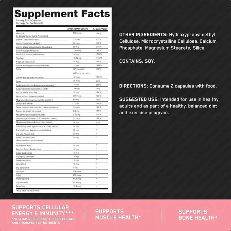 Multivitaminico Mujer Opti Women Optimum Caps