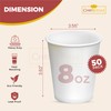 CHEF ROYALE 50x 8oz White Paper Cups for Hot &