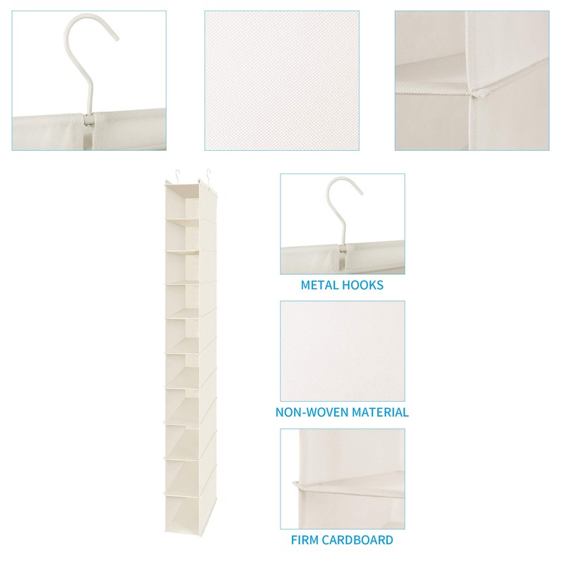 MAX Houser 10-Shelf Hanging Shoe Shelf Organizer, Hanging Shoe Storage