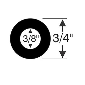 Steele Rubber Products - 70-3992-347 - Marine - 3/4" Rub Rail Flexible Insert - Black - Sold as a 50ft Strip