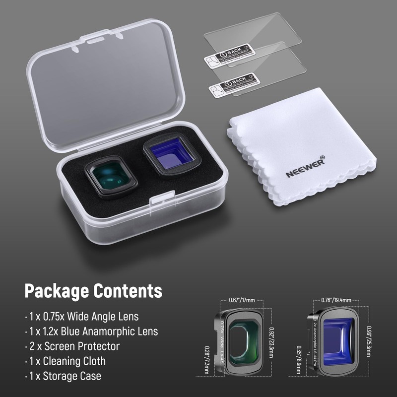 NEEWER Lens Kit Compatible with DJI Osmo Pocket 3 Creator