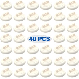 CNHABAGU Magnetic Cable Zip Tie Mounts Clips Multipurpose Zip Ties Mount Base Holder Wire Cable Holder Mount Wire Clips Management for Home Office Marine Electrical Wiring (White, 40 Piece)