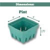 Kitchens Green Molded Pulp Fiber Berry/Produce Vented 1 Pint Basket