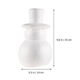 Happyyami 1pc Christmas Snowman Shape Craft Foam Ball Polystyrene Snowman Shape Foam Molds for Painting DIY Craft Wedding Decoration