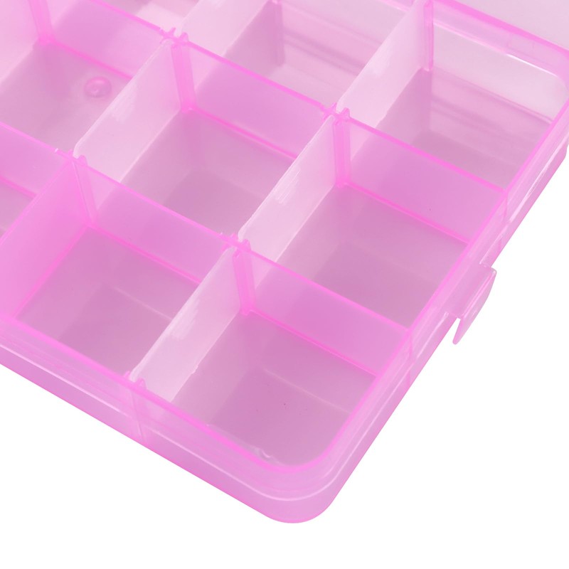 NGOSUET Pack of 12 15 Grid Universal Sorting Boxes, Transparent