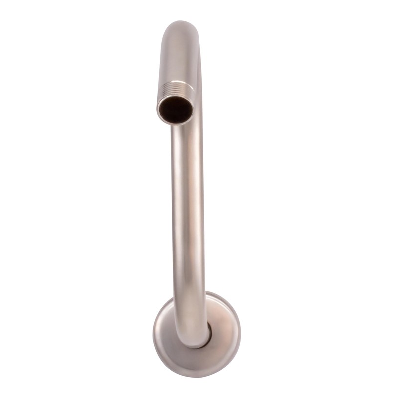 Westbrass 1/2" IPS x 8" S-Shaped Shower Arm and Flange,