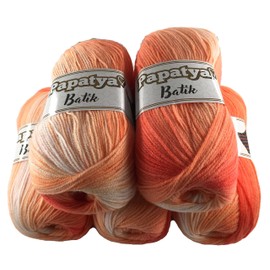 Rainbow Wool Pack 5 x 100g Papatya Batik Yarn Shade 554-07