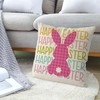 GAGEC Easter Pillow Covers 18x18 Inch Happy Easter Bunny Throw