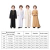 OBEEII Boy's Muslim Arab Solid Color Thobe Long Sleeve Kaftan