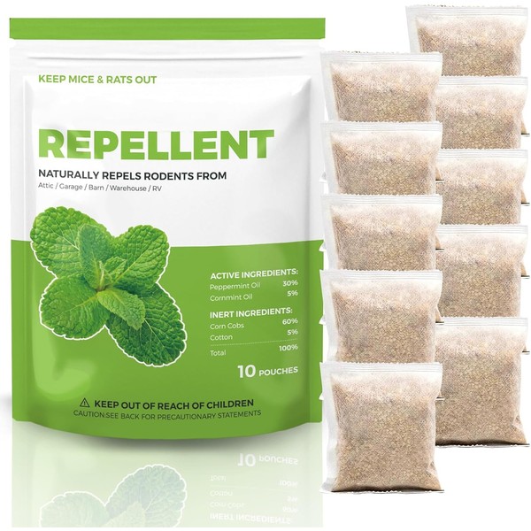 Natural Mice and Rat Repellent, Peppermint Oil Formula, Indoor Rodent