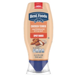 Best Foods Spicy Ranch Chicken Tender Mayonnaise Style Dip Spicy Ranch Delicious Flavor No Artificial Flavors 11.5 Fl Oz