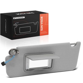 A-Premium Driver Left Side Sun Visor Compatible with Honda Pilot 2016-2022, Ridgeline 2017-2023, Passport 2019-2022 - with Vanity Mirror, with Vanity Light, Gray Color - Replaces 83280TG7A12ZB