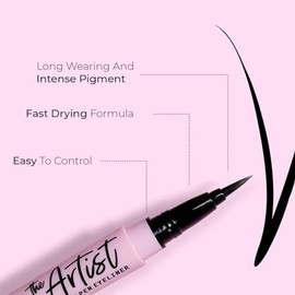 L.A. Girl L.A. Girl The Artist Brush Pen Eyeliner, Inky Black GLE740