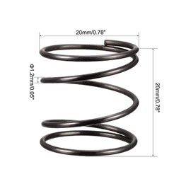 TOP-VIGOR 10Pcs Compression Spring, 1.2mm Wire Dia, 20mm OD, 20mm Free Length Dual Extended Durable Dual Hook Tension Spring for Furniture Screen Doors Repair Projects