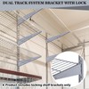 Wonderjune Adjustable Locking Shelf Bracket 16 Inch Shelf Brackets Heavy