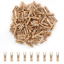 Clothes Pins Wooden Clothespins for Hanging 120pcs Mini ClothesPins for Photo Crafts Photo Clips Small Clothes-Pin Wooden Clips Clothespins for HangingClothes Line Drying Baby Shower
