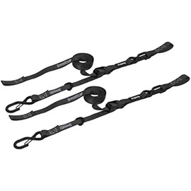 SpeedStrap Heavy Duty Black 1" x 10' Cam-Lock Tie Downs with Snap S-Hooks and Soft-Tie. Ideal for Motorcycles, Bikes, Boards, Moving and Hauling (2 Pack)