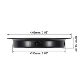 sourcing map Round Air Vents, Fit 2.09" Dia. Hole, Flat Circle Mesh Airflow Louver for Kitchen Cabinet Shoebox Wardrobe, Stainless Steel, Black Pack of 5