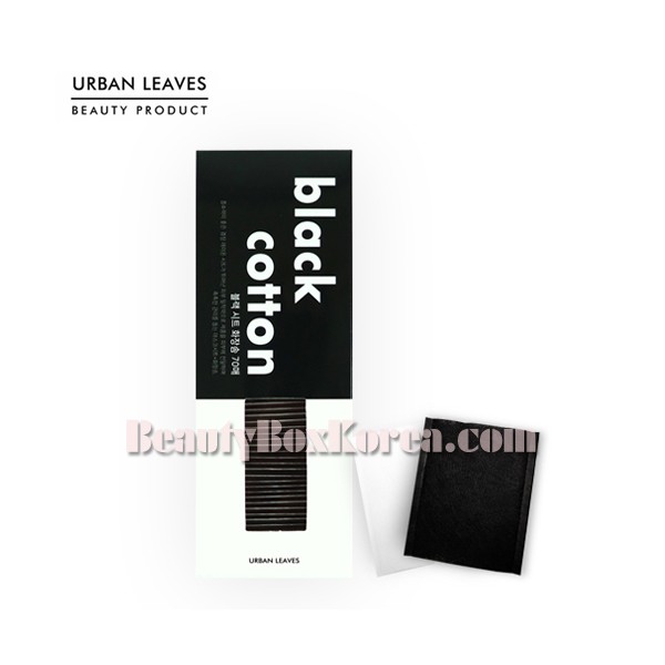 Others URBAN LEAVES Black Sheet Cotton Puff 70ea