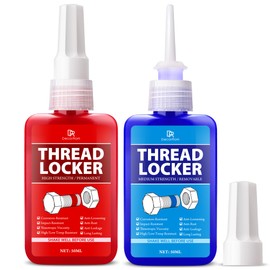 Thread Lock 100ml - Medium and Strong Strength Threadlocker Kit, Removable Threadlock & Seal for Nuts, Bolts & Fasteners - Prevents Loosening, Leakage, Corrosion & Anaerobic Curing Screw Glue