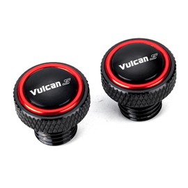 MOWOK Fit for Kawasaki Vulcan S 650 VN650 VulcanS 2015-2022 2023 2024 2025 M10*1.25 Motorcycle Accessories CNC Rear View Side Mirror Hole Plug Screw Caps (Red)