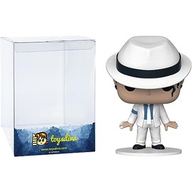 Michae l Jackson: P o p ! Rocks Vinyl Figurine Bundle with 1 Compatible Graphic Protector (345-70600 - B)