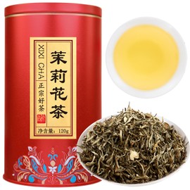 XIXICHA Jasmine Tea New Chinese Jasmine Green Tea Loose Leaf Chinese Tea Natural Aroma Seven Times Scenting 150g/5.3oz 茉莉花茶 茶叶 绿茶