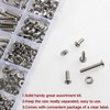 Zmbroll Pan Head Machine Screw #4-40#6-32#8-32 Nuts Bolts Washers Assortment