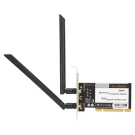 Tarjeta Wifi para PC, TX-AR9WS AR9220 Tarjeta de Red, 300Mbps Tarjeta PCIe WiFi Adaptador inalámbrica con 2 Antenas 2.4 G, 802.11b/g/n, Soporte WiFi compartido para Win XP/7/8/10