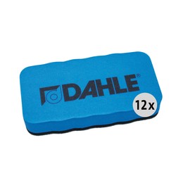 Dahle Whiteboard Eraser (Magnetic Wiper for Dry Cleaning on Many Surfaces) Blue Multipack of 12,16 x 10 x 2.3 cm